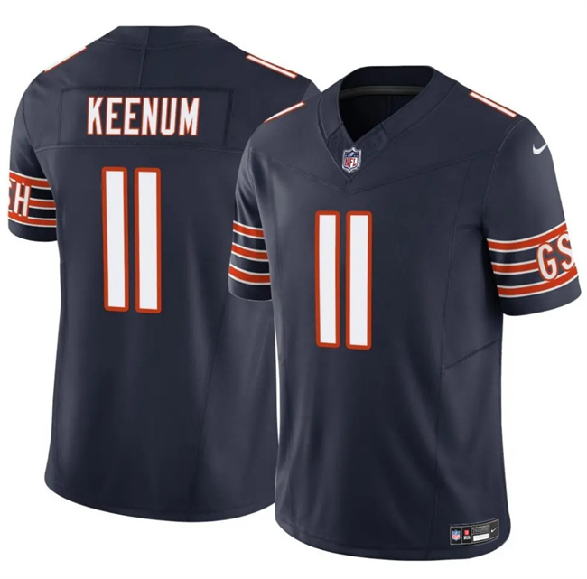 Men's Navy Chicago Bears #11 Case Keenum 2025 F.U.S.E. Vapor Untouchable Limited Stitched Football Jersey